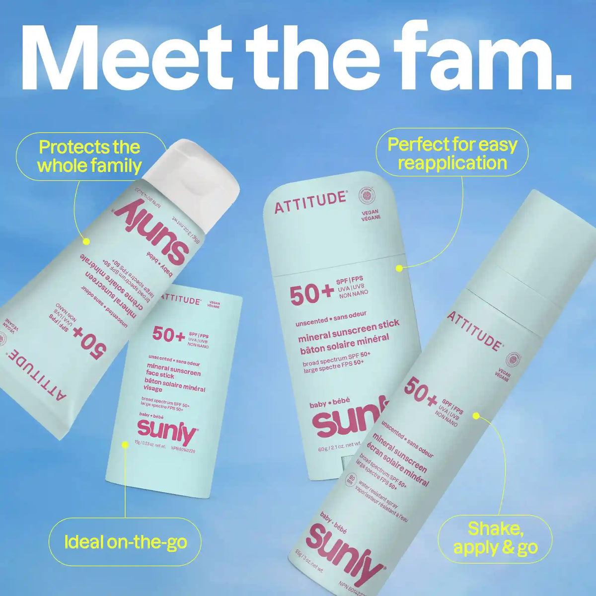 Baby Mineral Sunscreen Stick Duo Face & Body - Spf 50